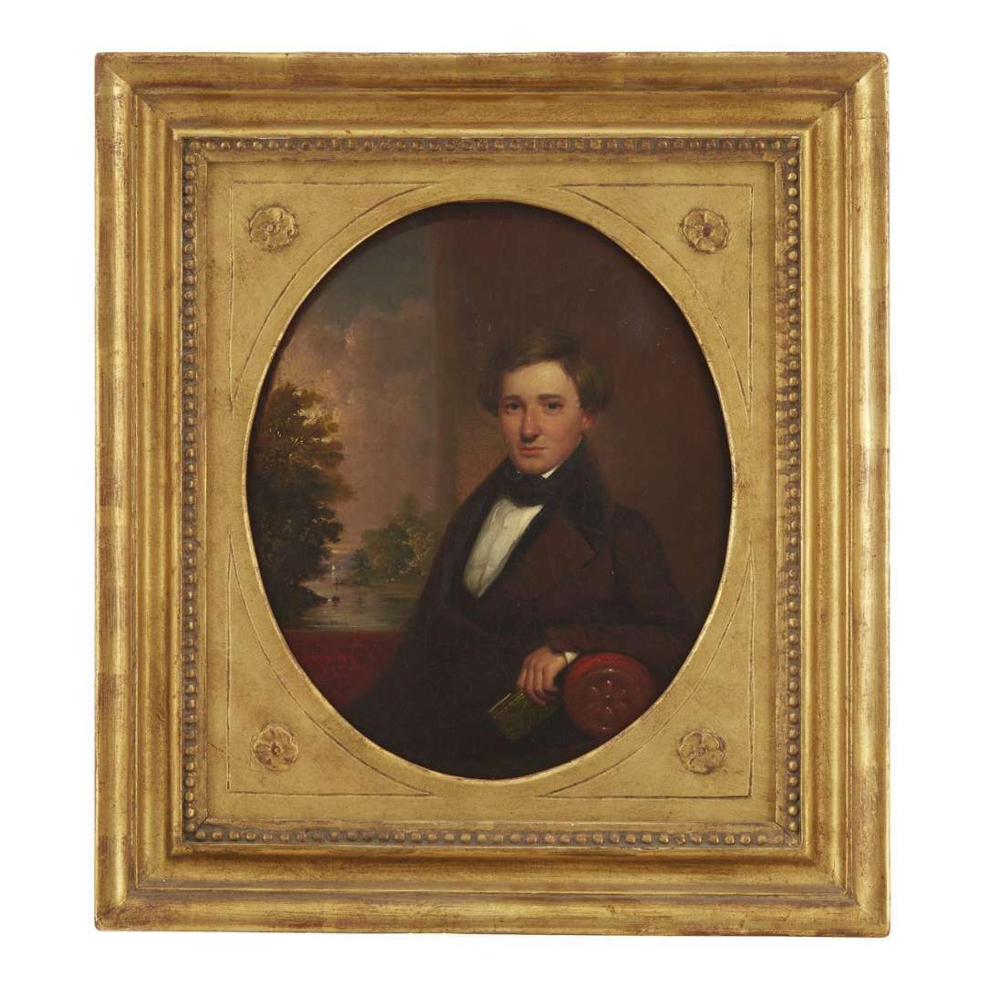 Attributed to Daniel Huntington (1816-1906) Portrait of the artist's brother, Gurdon Huntington (1818-1875)