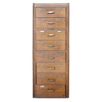 An Oak Eight Drawer Filing Cabinet 18" W x 27" D x 51.5" H — United States, Circa 1910