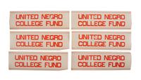 [EDUCATION]. A group of 7 items promoting the United Negro College Fund, incl. early display placard and bumper stickers.