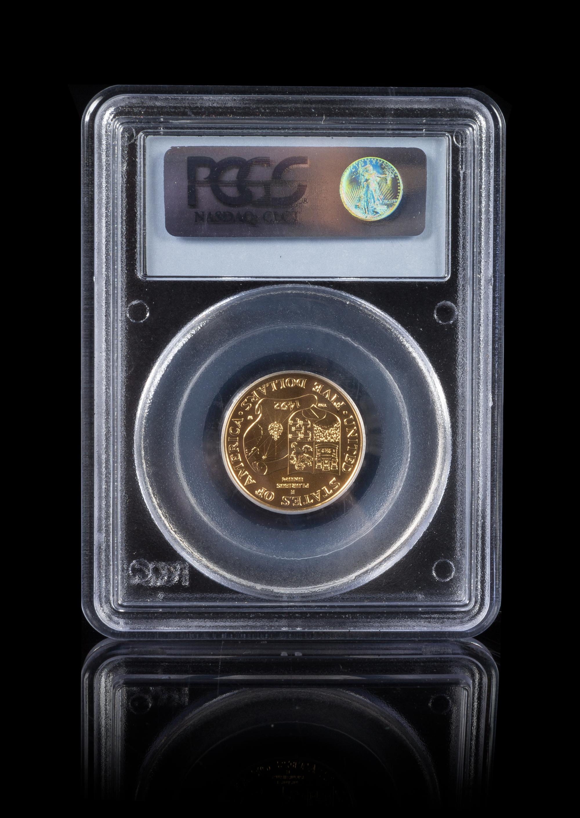 A United States 1992-W Christopher Columbus Quincentennial $5 Gold Coin