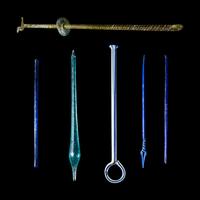Six Roman Glass Stirring Rods and Applicators