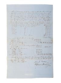 [SLAVERY & ABOLITION]. A group of 9 documents related to the enslavement of individuals in Bourbon County, Kentucky, incl. estate appraisement of a horse breeder who enslaved six people.