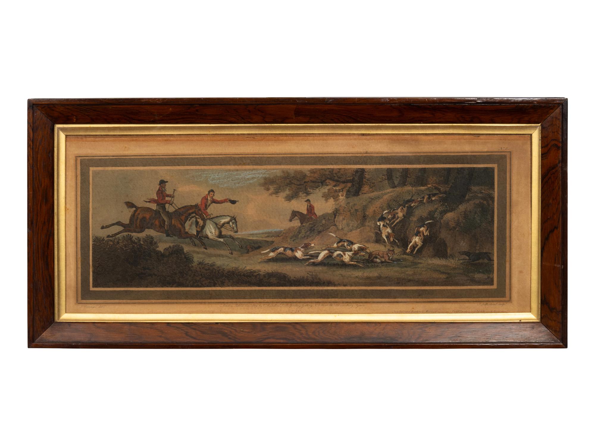A Set of Sixteen English Hand-Colored Sporting Engravings