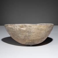 Ancestral Pueblo, Mimbres Classic Black-on-White Pottery Bowl, with Star or Blossom Design