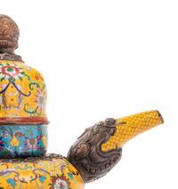 Three Chinese Yellow Ground Cloisonné Enameled Vessels