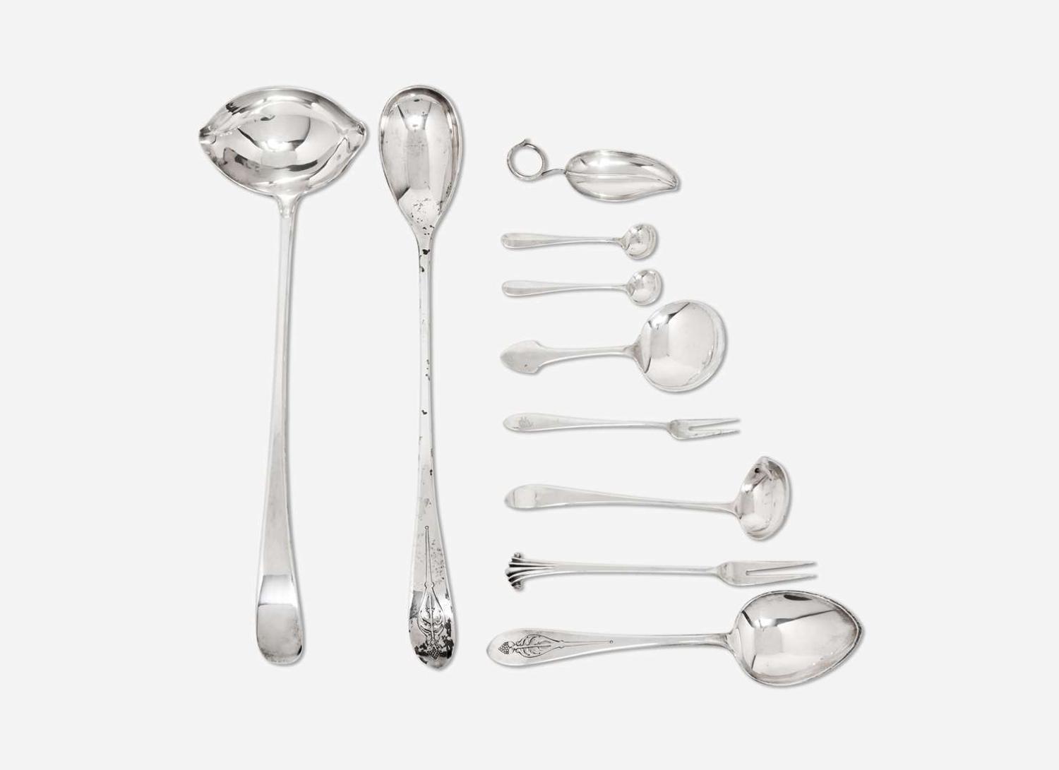 Sylvanius Lamphrey and Charles Brown for Arthur Stone, Group of Table Utensils