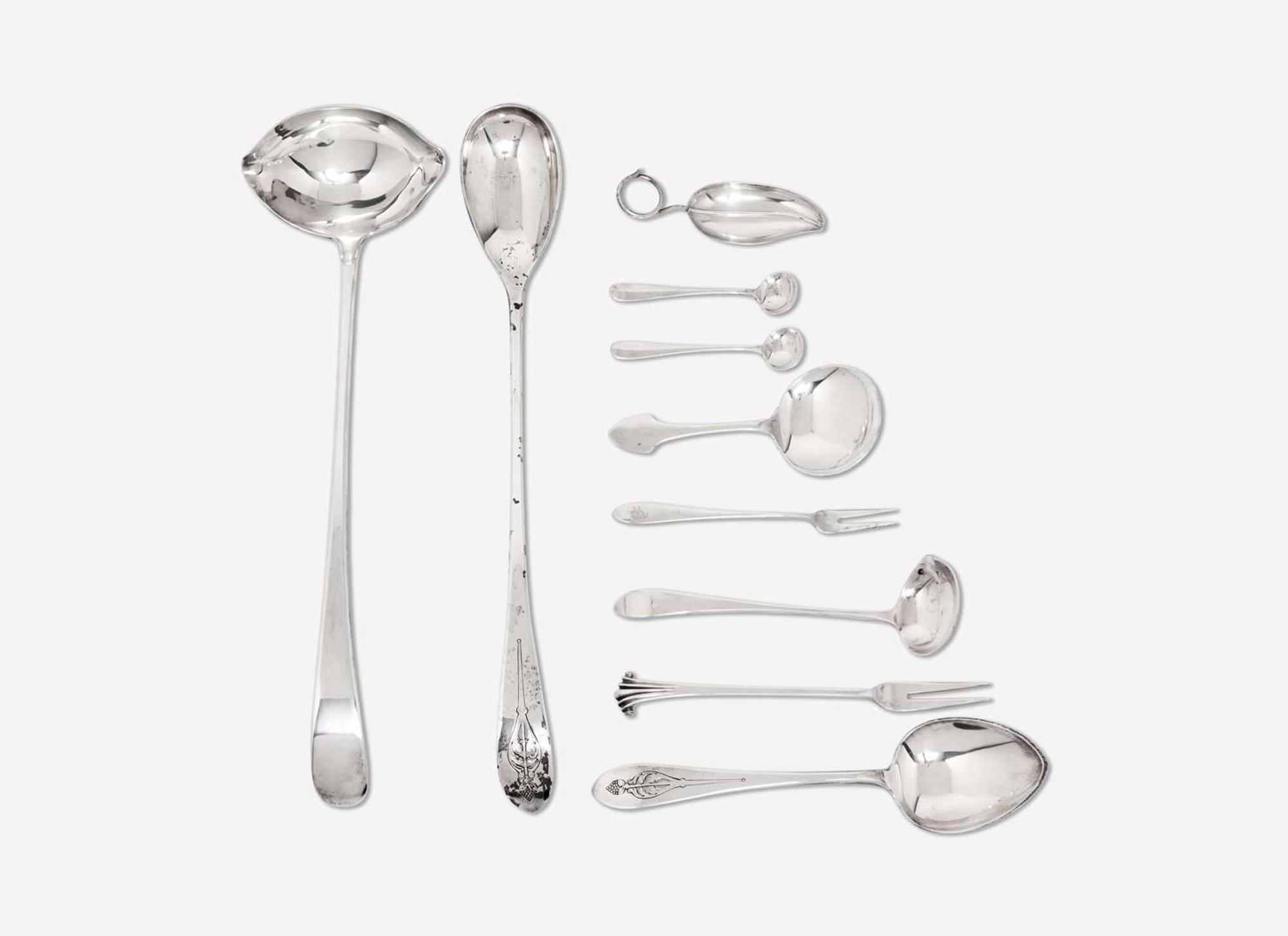 Sylvanius Lamphrey and Charles Brown for Arthur Stone, Group of Table Utensils
