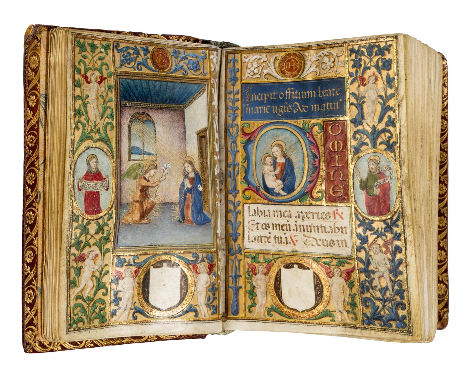 CIRCLE OF ATTAVANTE DEGLI ATTAVANTI (GABRIELLO DI VANTE) (active Florence, c. 1452-c. 1520/25) The Carafa Hours, Use of Rome, in Latin, illuminated manuscript on parchment [Italy, Florence, c. 1490–1500]
