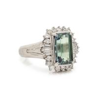 ZOISITE AND DIAMOND RING