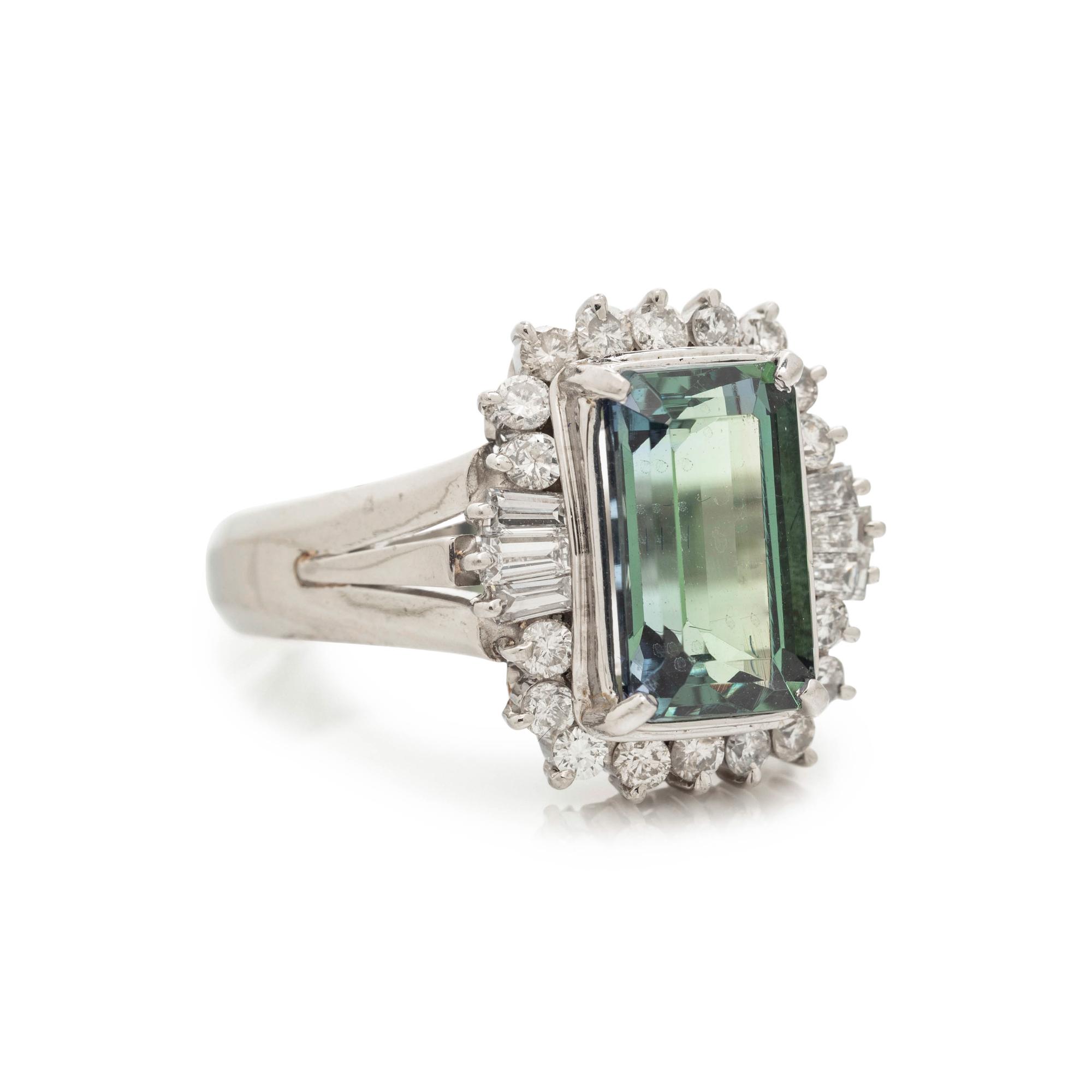 ZOISITE AND DIAMOND RING