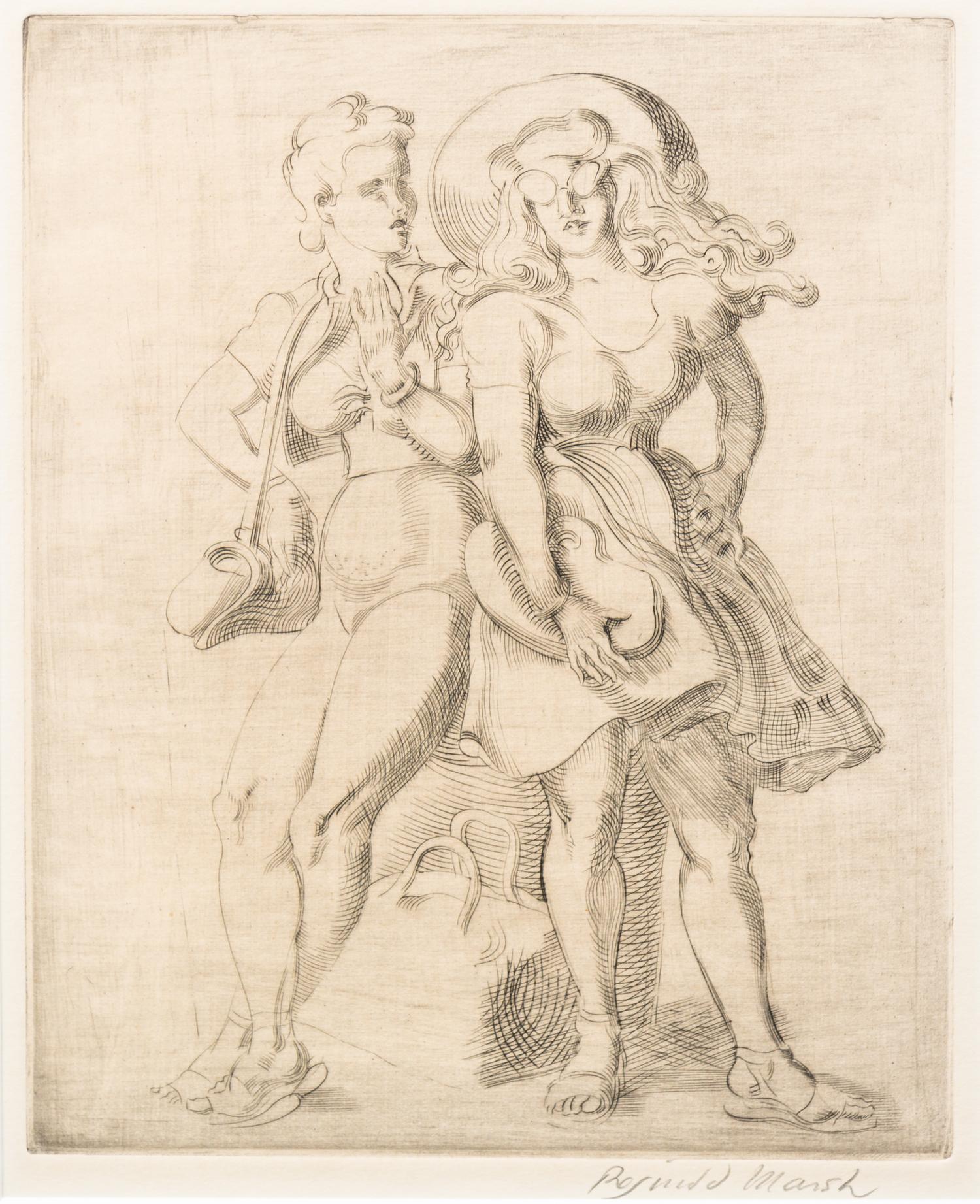 Reginald Marsh, (American, 1898-1954), The League Print, 1949