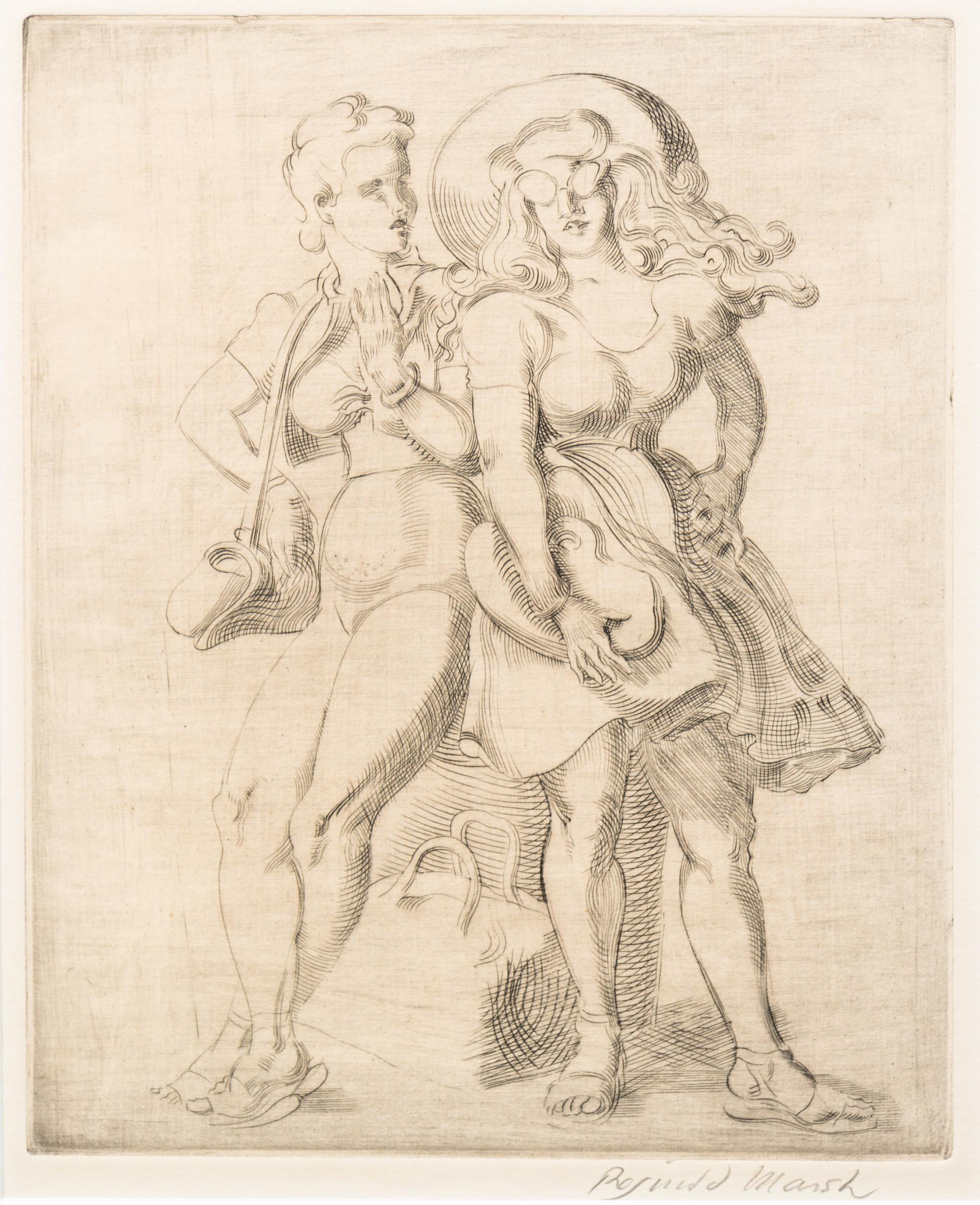 Reginald Marsh, (American, 1898-1954), The League Print, 1949
