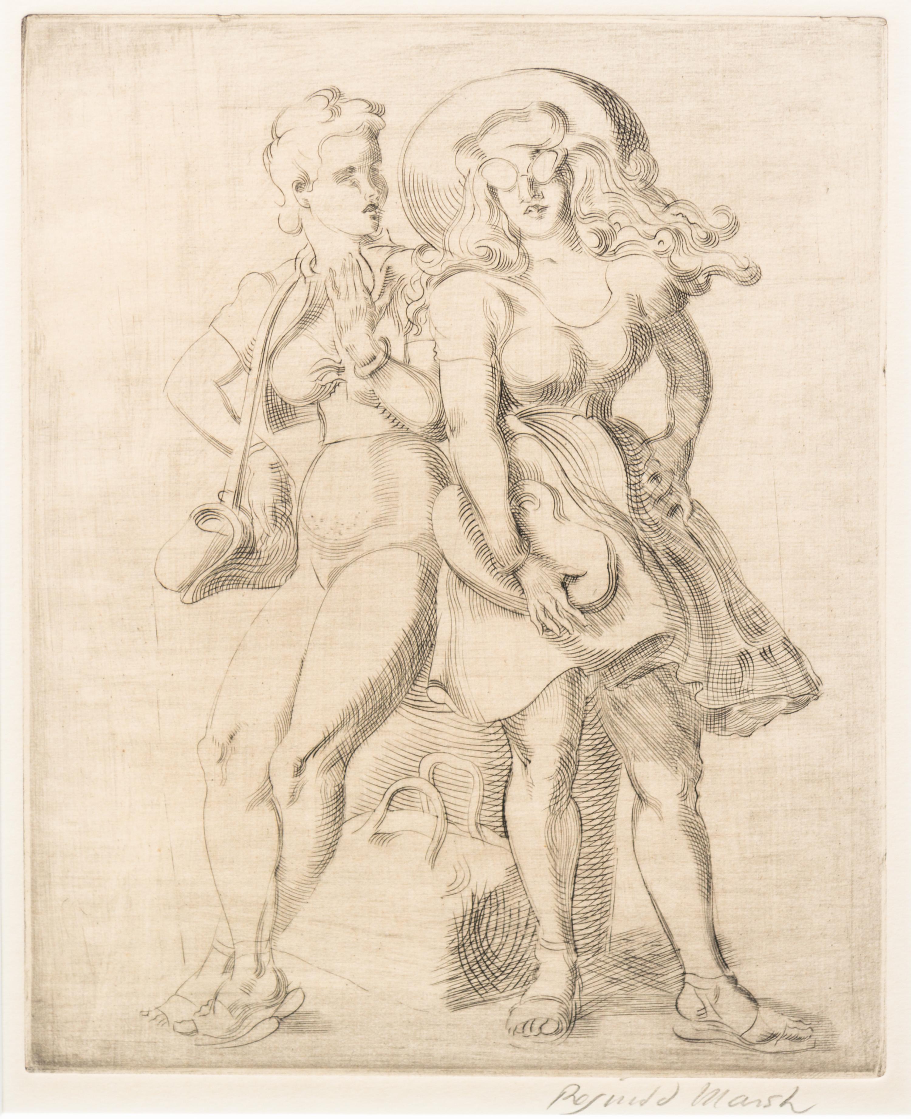 Reginald Marsh, (American, 1898-1954), The League Print, 1949