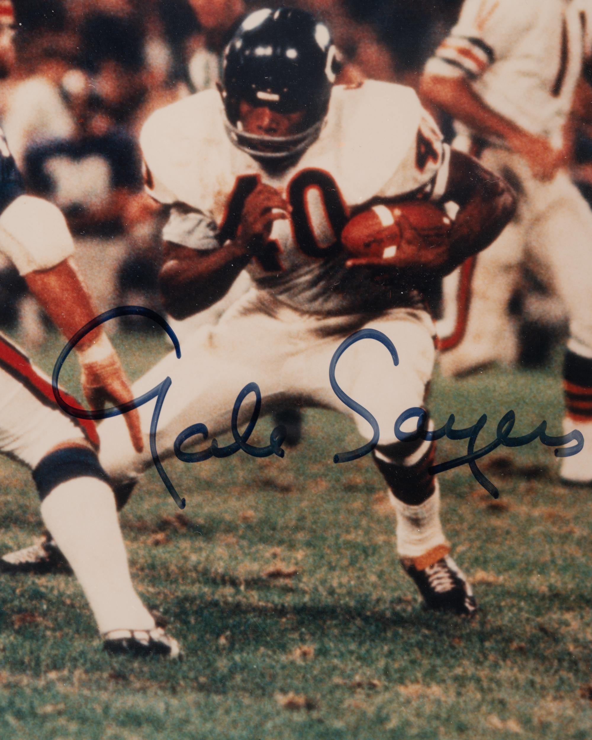 A Group of Walter Payton and Gale Sayers Signed Autograph Photos (Beckett Authentication Services Letters BAS Certified),