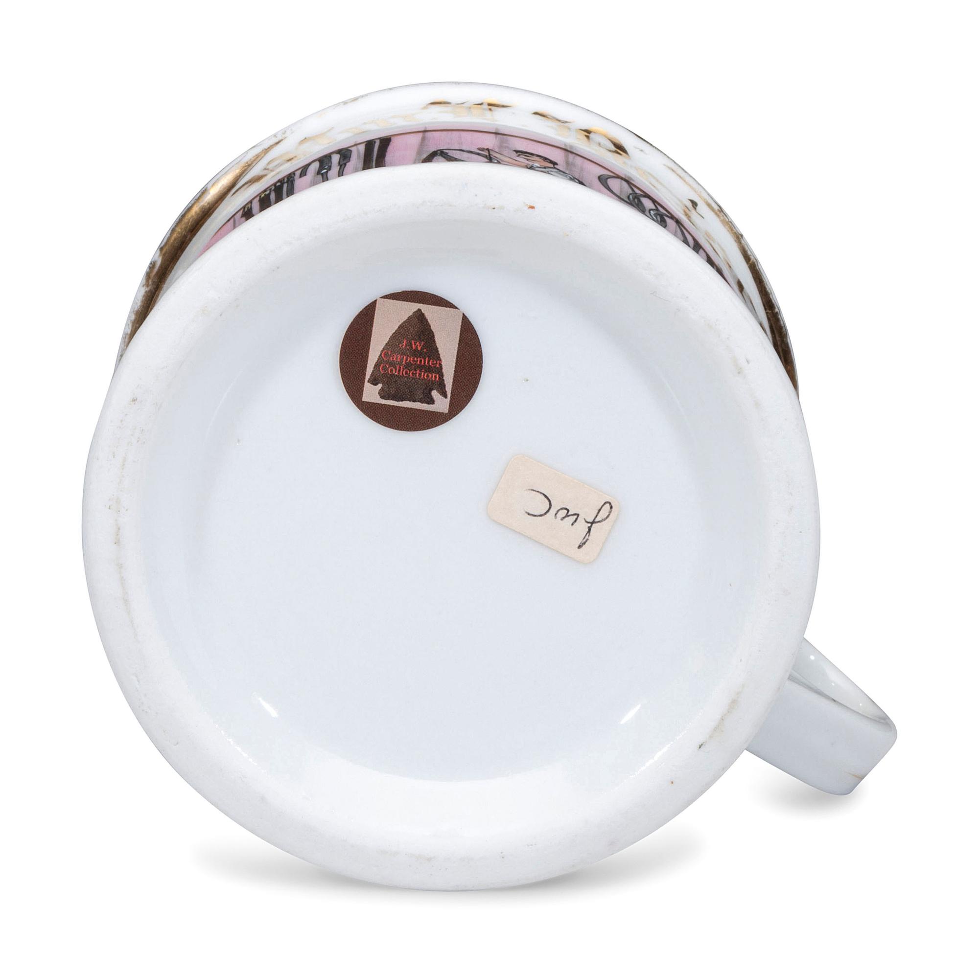 A Harness Maker's Porcelain Occupational Shaving Mug