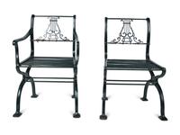 An English Cast Iron Six-Piece Garden Suite — EARLY 20TH CENTURY