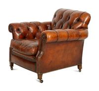 A Pair of Chesterfield Style Leather Club Chairs