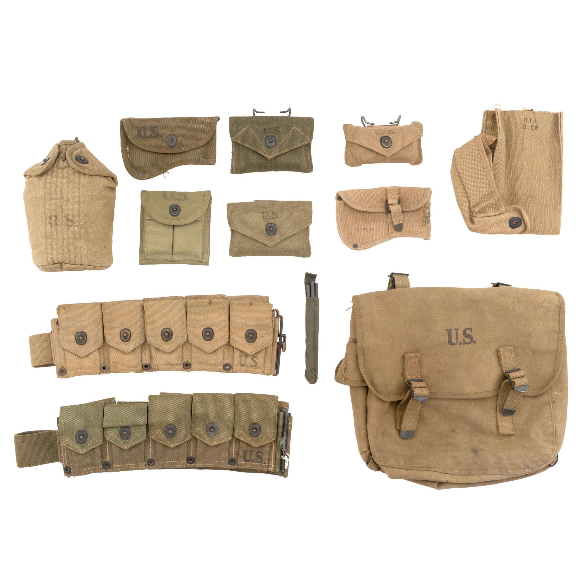 Large Group of WWII Field Gear