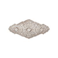 PLATINUM AND DIAMOND PENDANT/BROOCH