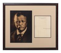 ROOSEVELT, Theodore (1858-1919). Typed letter signed ("Theodore Roosevelt"), as Vice President. Oyster Bay, NY, 5 May 1901.