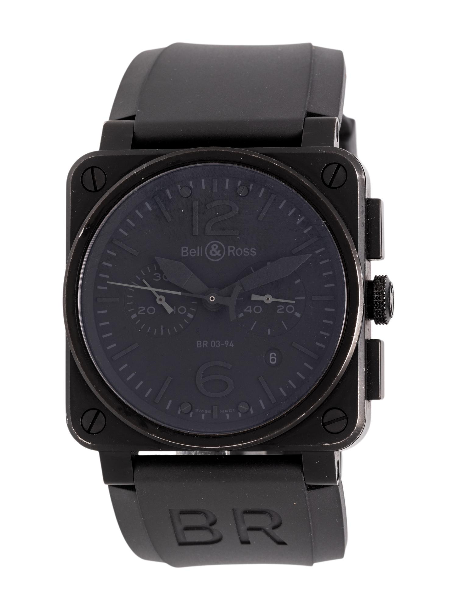 BELL & ROSS, REF. BR03-94 STAINLESS STEEL 'CHRONO STEALTH' CHRONOGRAPH DATE WATCH