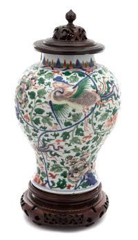 A Chinese Five-Color Porcelain Jar Height