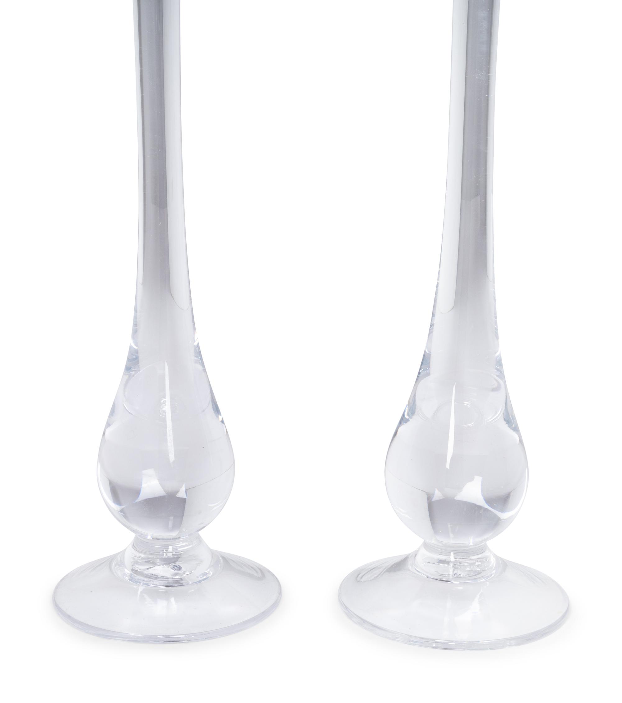 A Pair of Simon Pearce Blown Glass Lamps