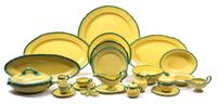 An Italian Glazed Ceramic Dinner Service Diameter of largest platter 19 inches. — 20TH CENTURY