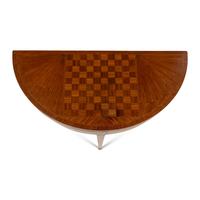 A George III Style Satinwood and Marquetry Game Table