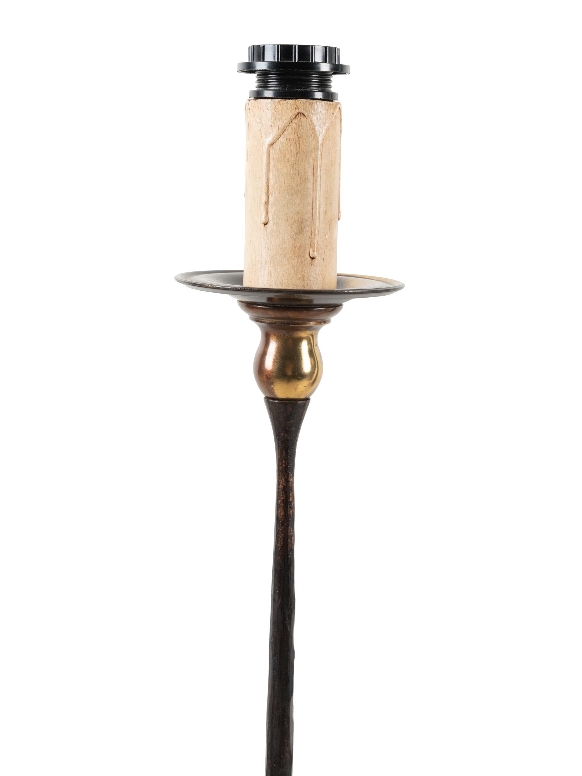 A Pair of Wrought Iron Floor Lamps