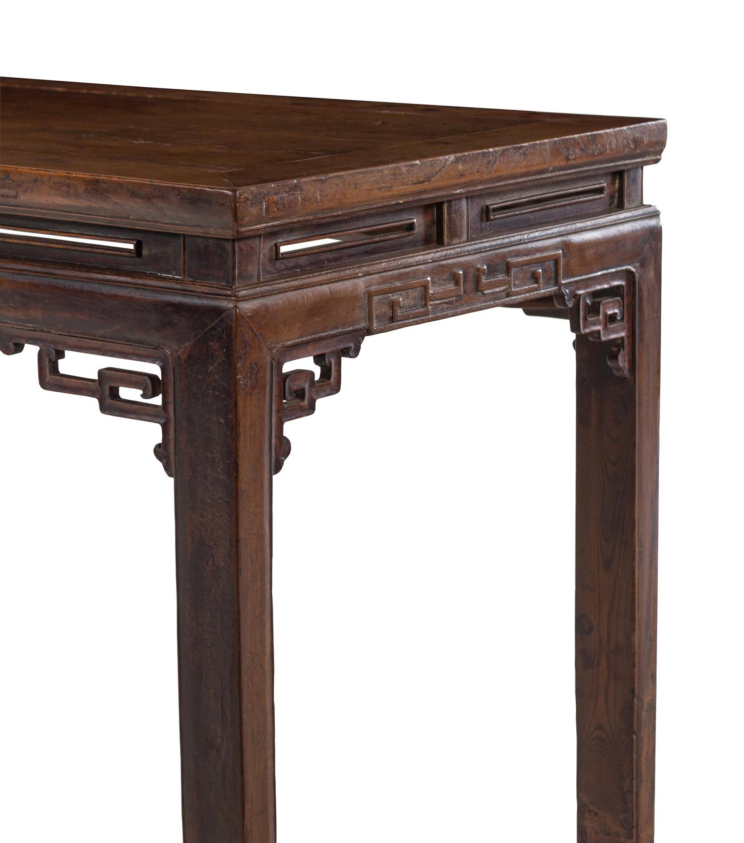 A Chinese Lacquered Elmwood Painting Table, Pingtou'an