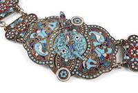 A Russian Silver and Enamel Belt