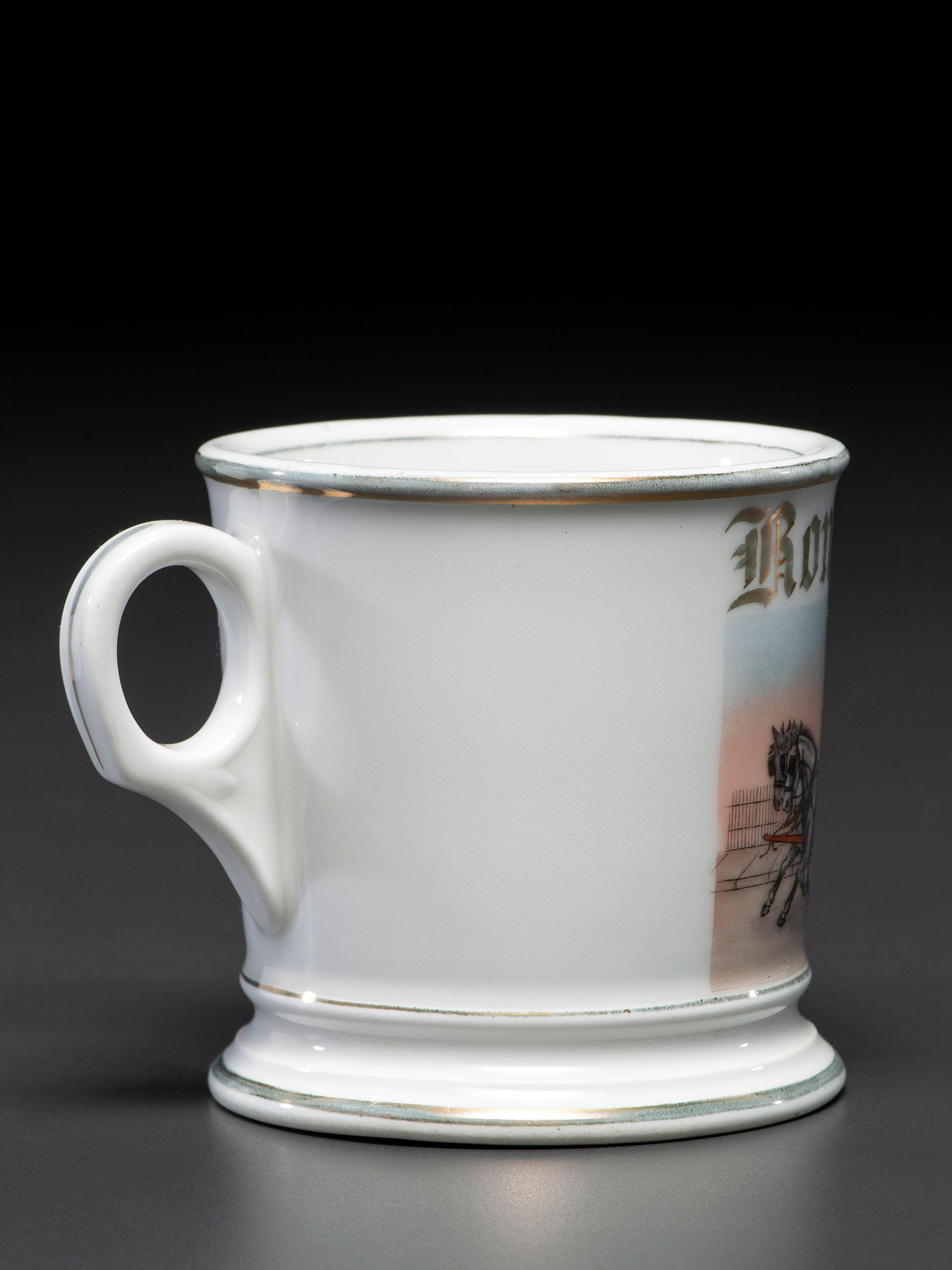 An Express Deliveryman's Porcelain Occupational Shaving Mug
