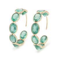 EMERALD HOOP EARRINGS