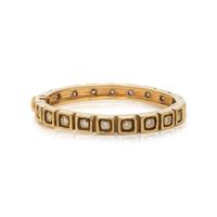 KATY BRISCOE, YELLOW GOLD AND DIAMOND BANGLE BRACELET