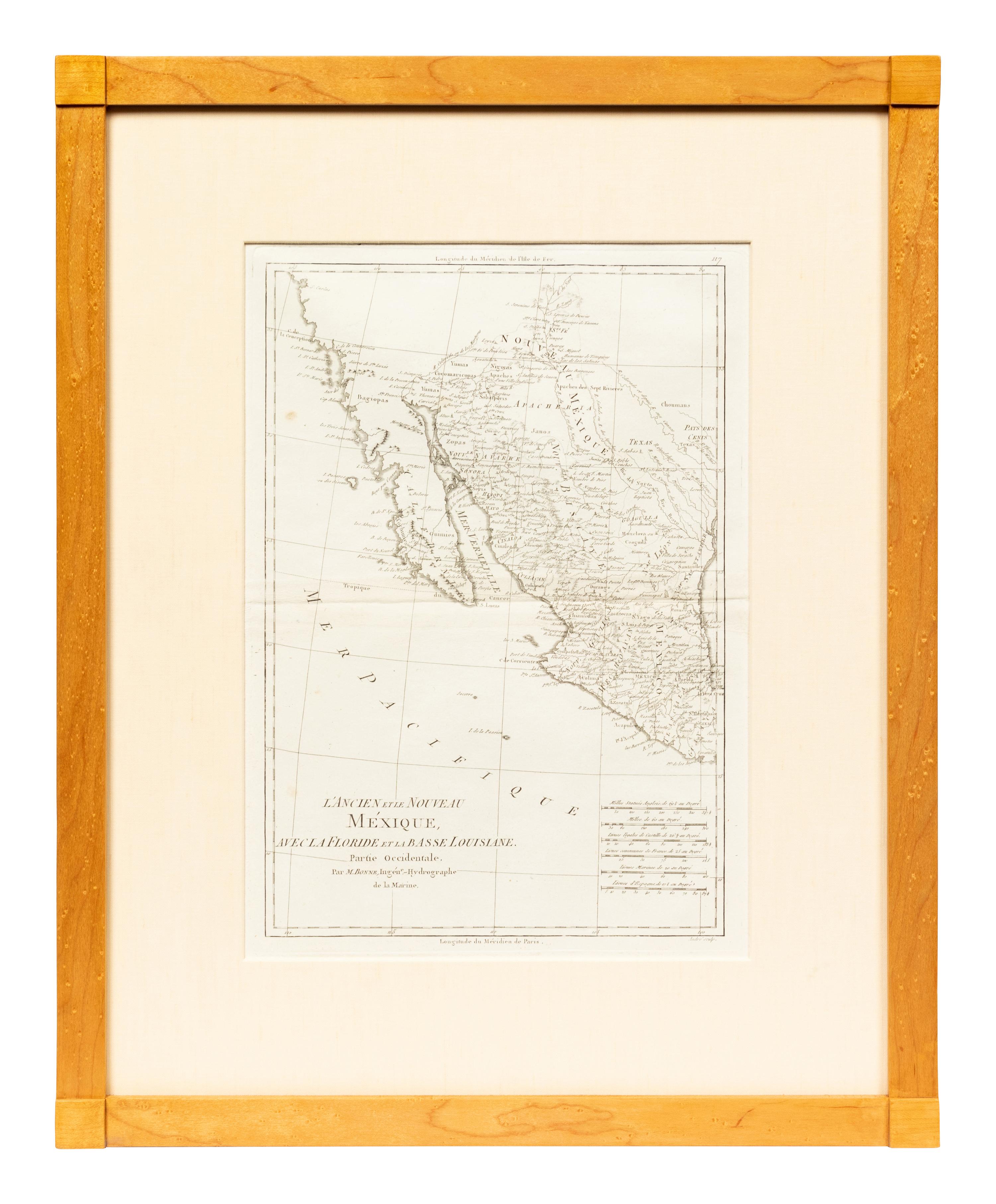 Five Framed Maps Pertaining to Louisiana and the Surrounding States