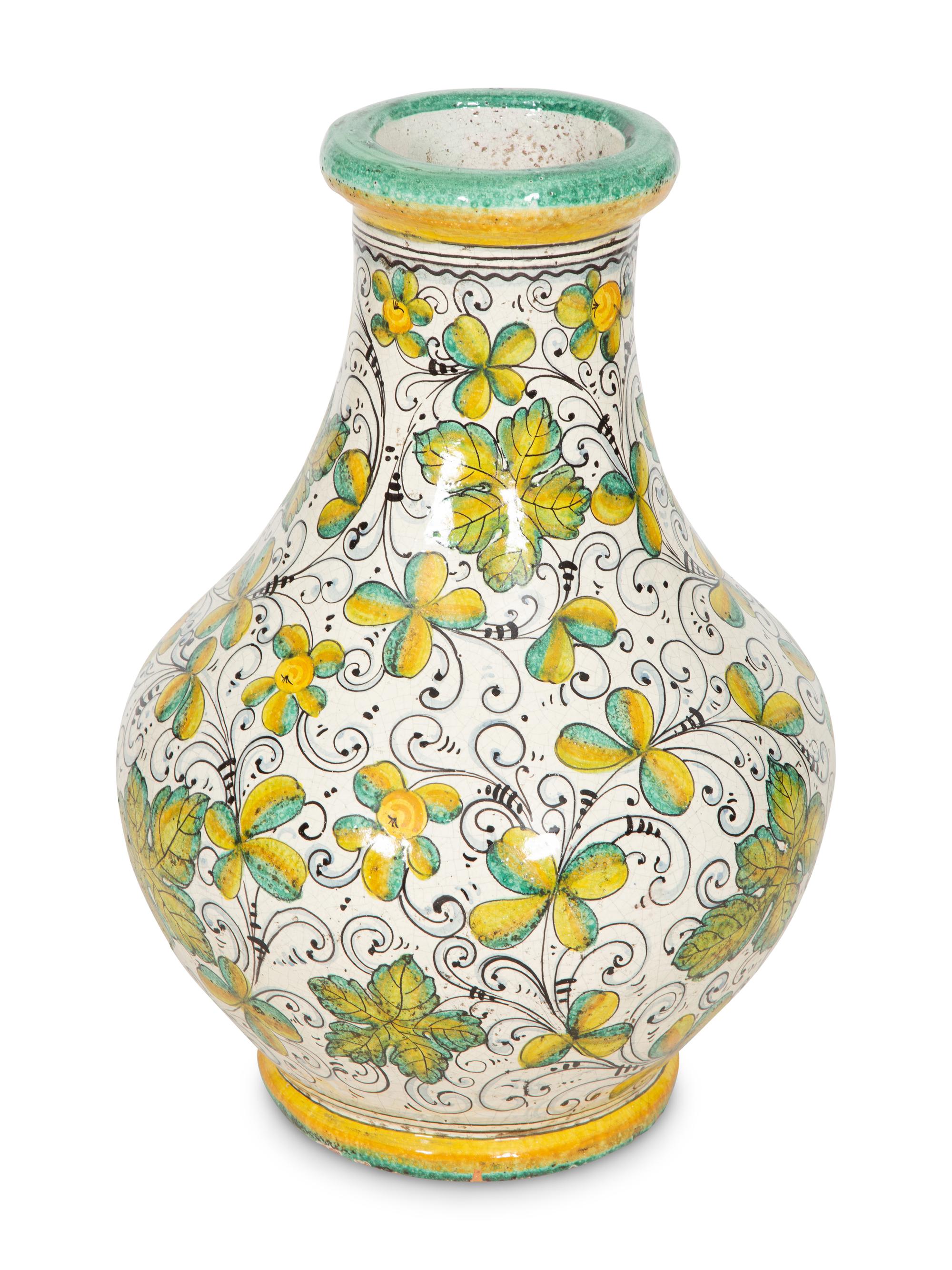 A Large Italian Faience Vase