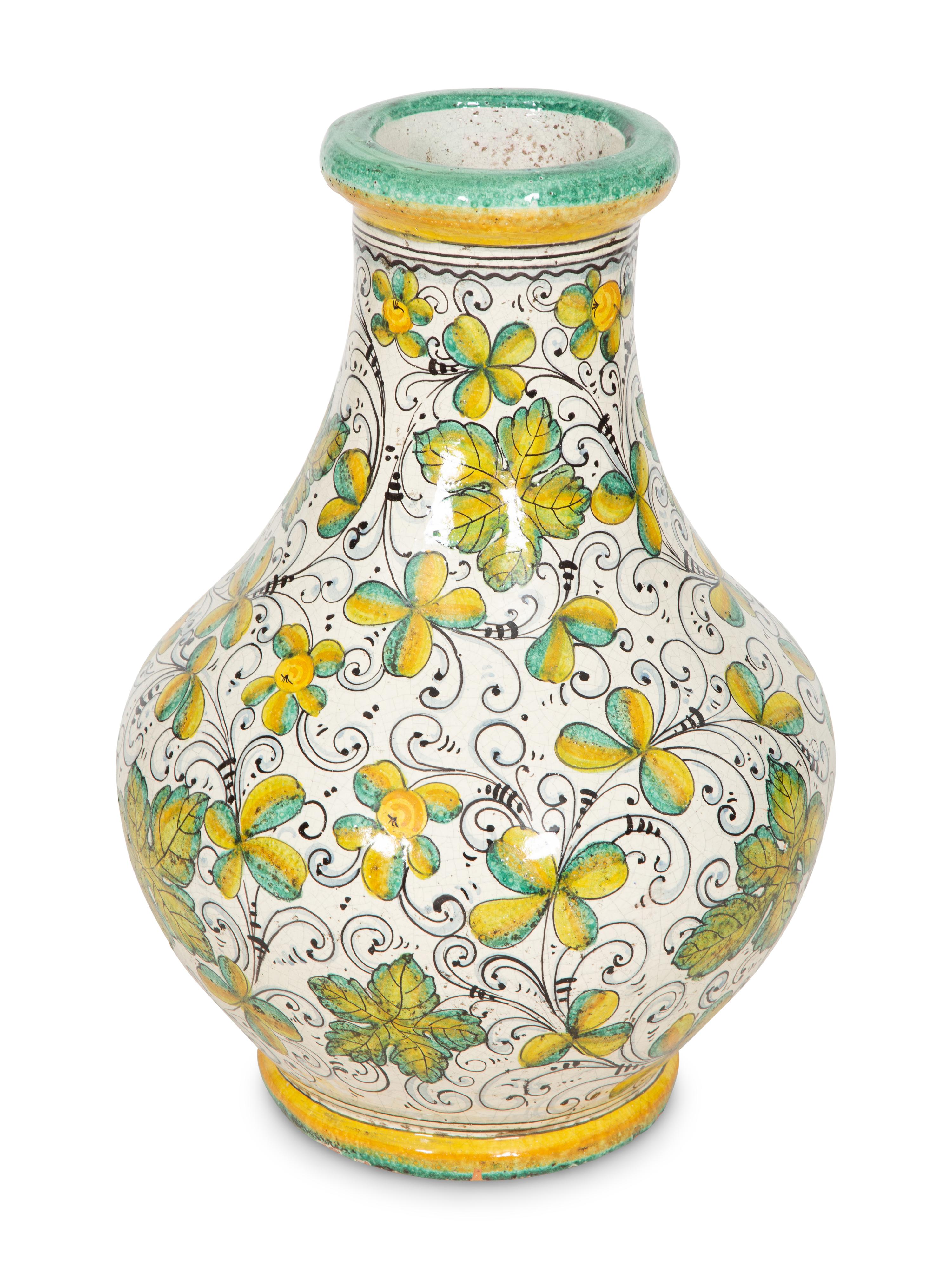 A Large Italian Faience Vase