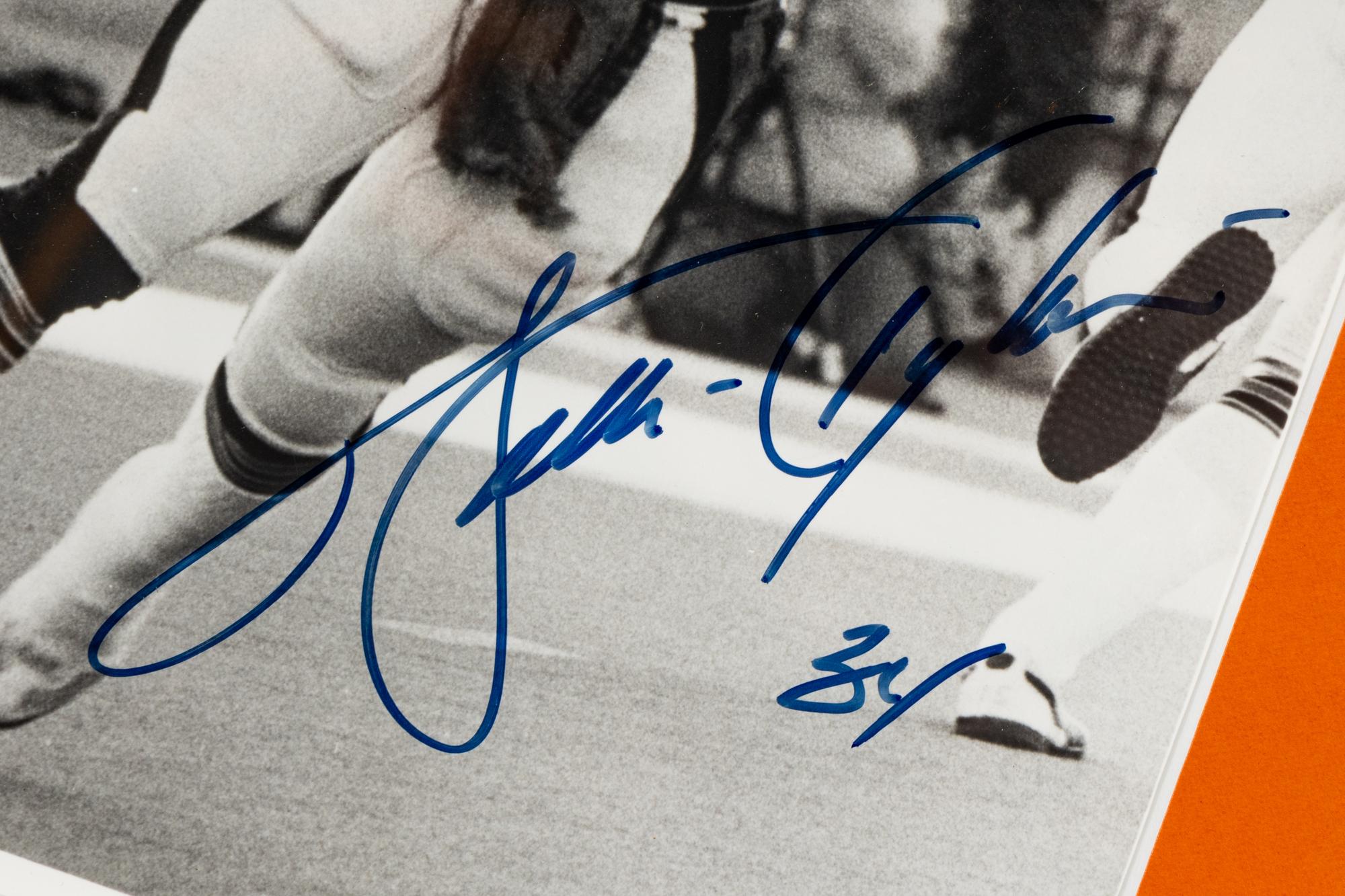 A Walter Payton with Jim McMahon Signed Autograph Display