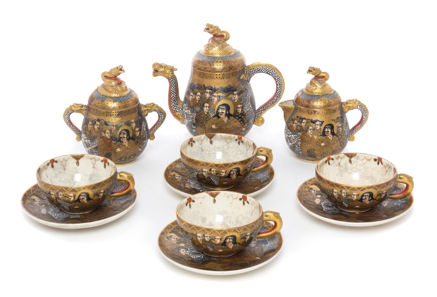 A Satsuma Porcelain Tea Service — LATE 19TH CENTURY