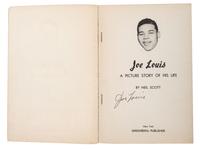 [BOXING] -- [LOUIS, Joe (1914-1981)]. SCOTT, Neil. Joe Louis: A Picture Story of his Life . New York: Greenberg, 1947.