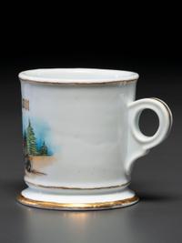 A Florist's Porcelain Occupational Shaving Mug