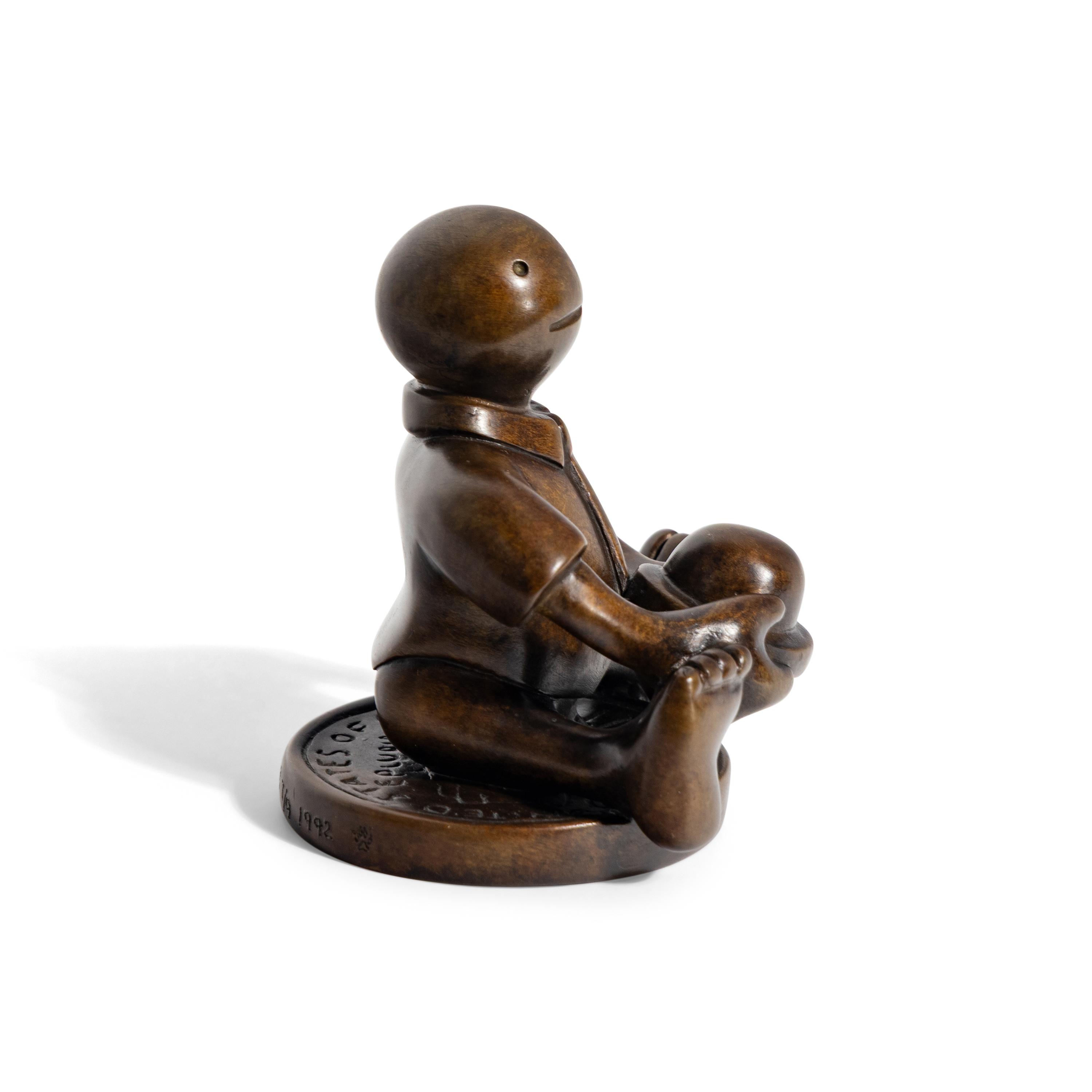 Tom Otterness (American, b. 1952) — Man with Bowler on Penny , 1992