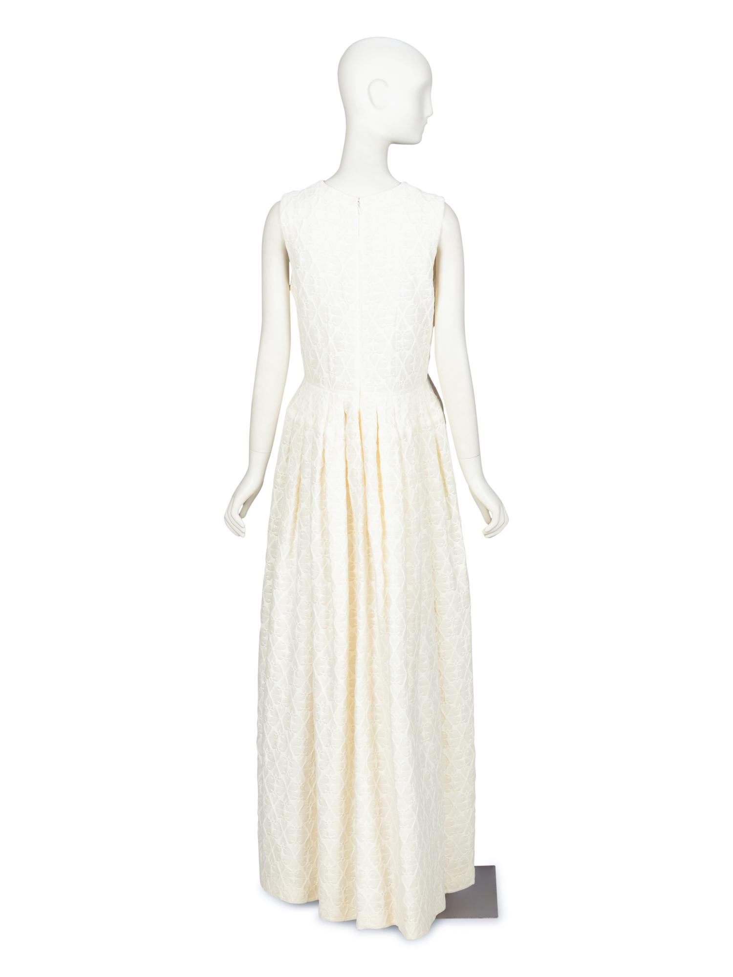 Alexander McQueen, White Jacquard Dress