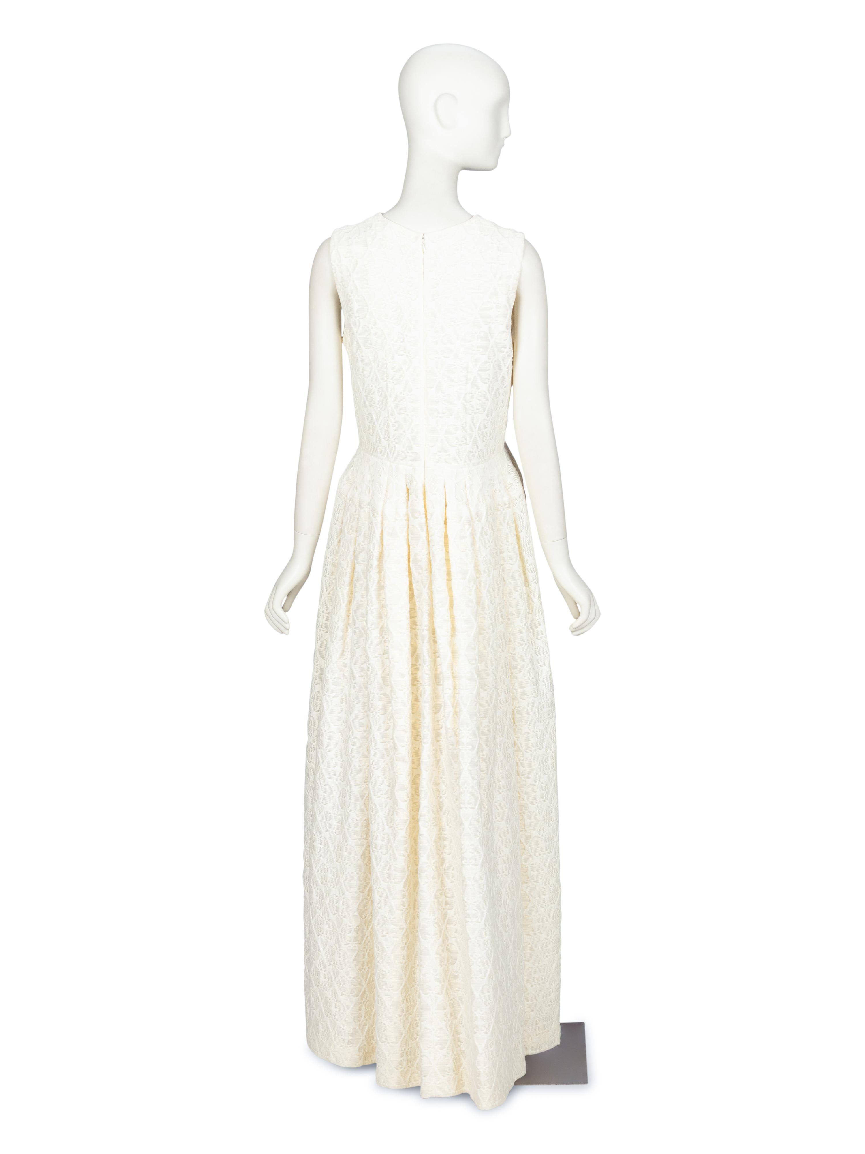 Alexander McQueen, White Jacquard Dress