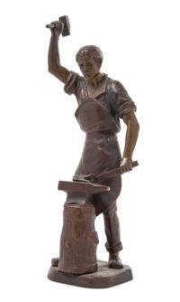 A Continental Cast Metal Figure Height 10 3/4 inches.