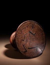 A Costa Rican Polychrome Pedestal Plate ( frutera )