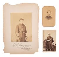 [CIVIL WAR] 3 photographs of D.G. Farragut with Harper's Weekly issues related to the famed admiral.