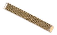 A Yellow Gold Woven Link Bracelet, Seaman Schepps, 61.80 dwts.