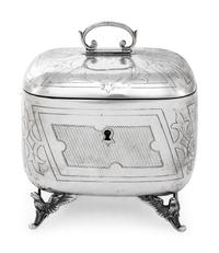 An Austrian Silver Tea Caddy
